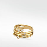 Nocturnal Diamond Wrap Ring in 14K Yellow Gold - Lark and Berry