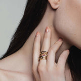 Nocturnal Diamond Wrap Ring in 14K Yellow Gold - Lark and Berry