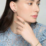 Veto Open Stackable Ring- Emerald in 14K Gold - Lark and Berry