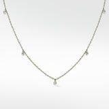 The Delicate Floating Diamond Station Necklace