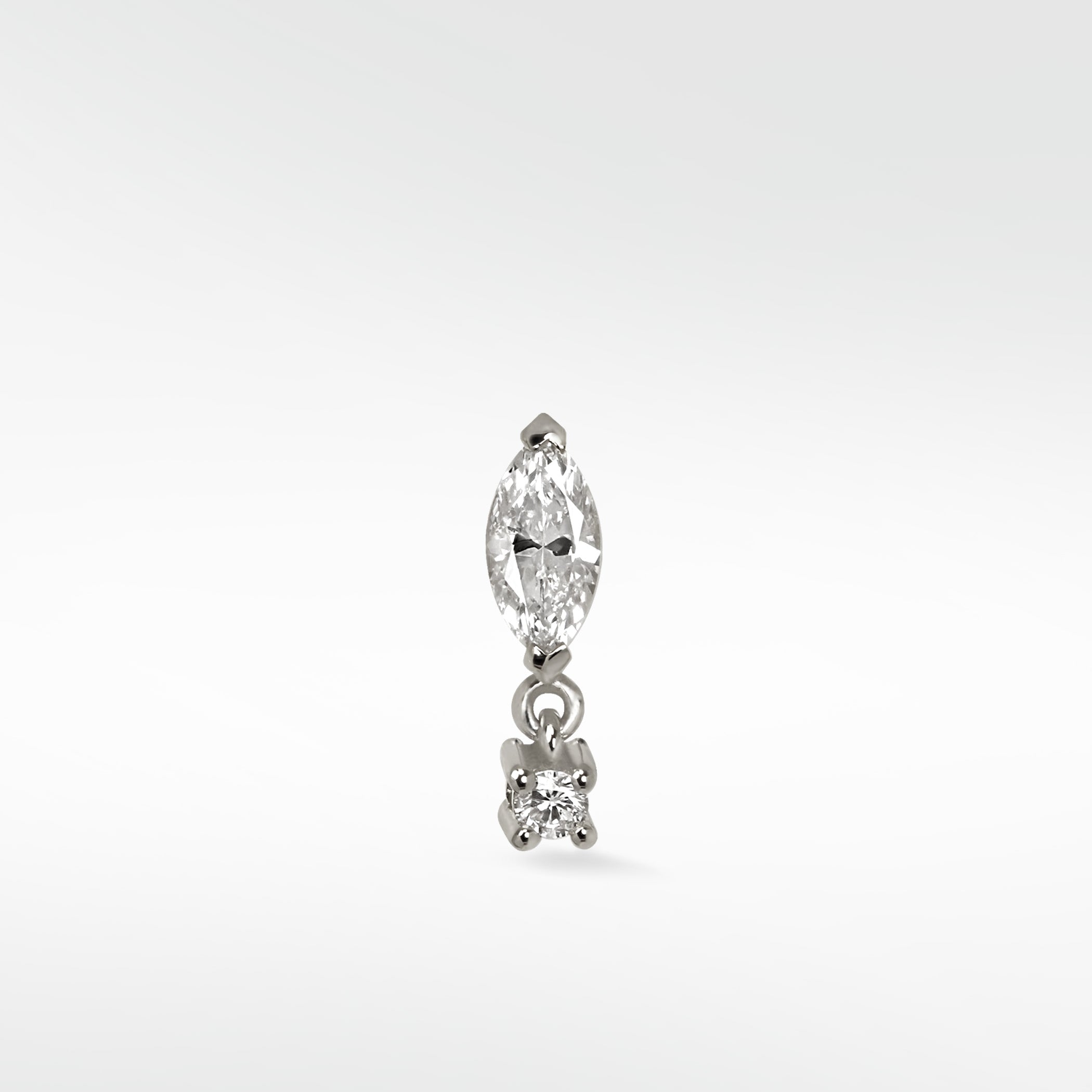 Quiet Luxury Marquise Stud and Diamond Drop