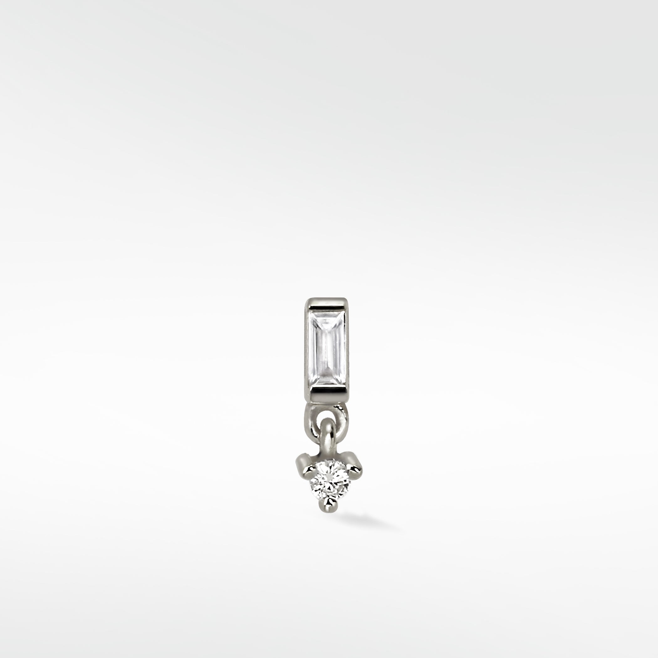 Royal Baguette Drop Earring