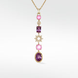 Detachable Diamond Starburst and Sapphire Long Drop with cultured diamonds lab grown diamonds created diamonds lark and berry