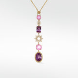 Detachable Diamond Starburst and Sapphire Long Drop Earrings (Last Pair)
