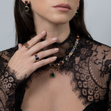 Nexus Sapphire and Emerald Drop Earrings