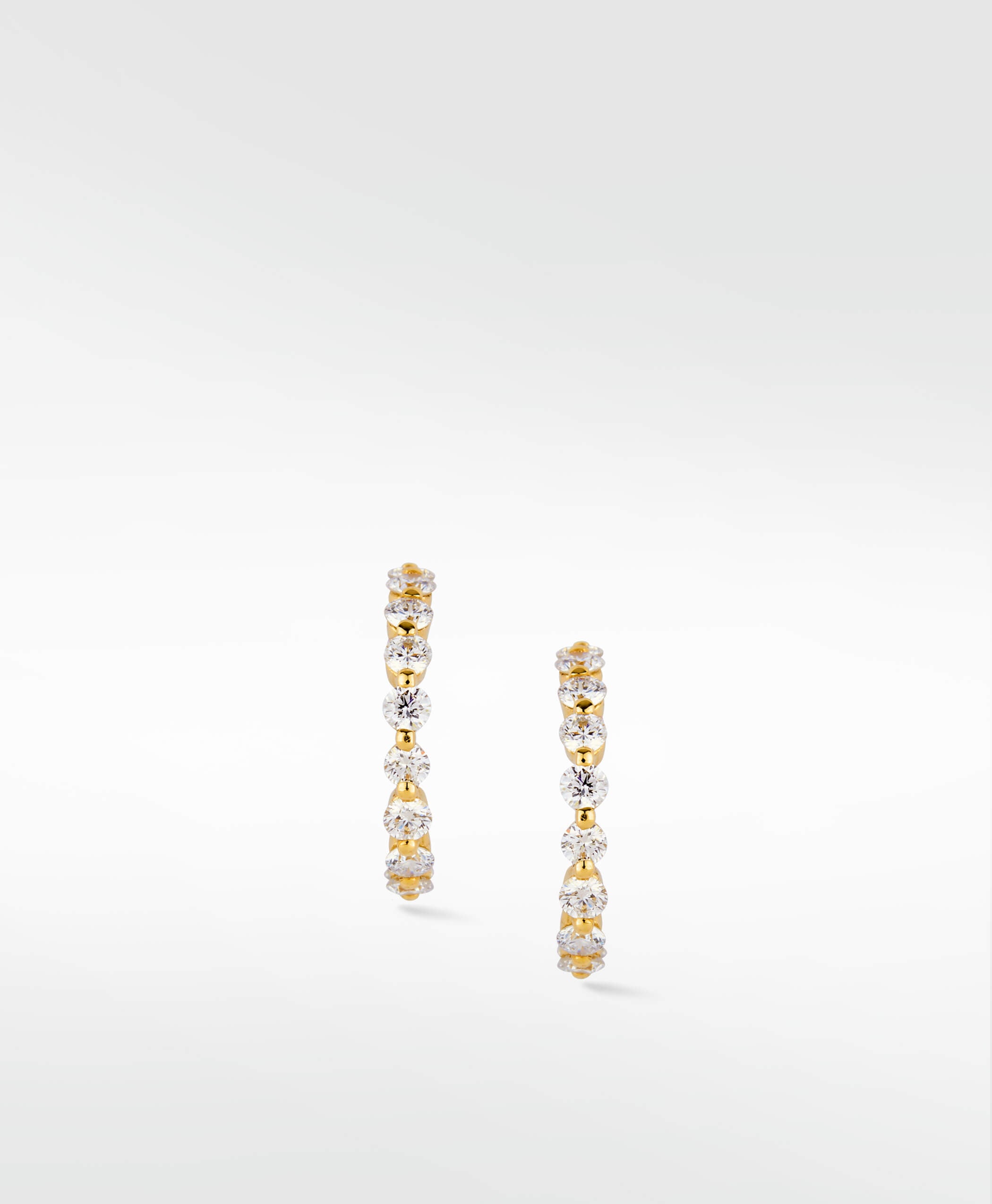 Diamond Hoop Earrings with cultured diamonds lab grown diamonds created diamonds lark and berry