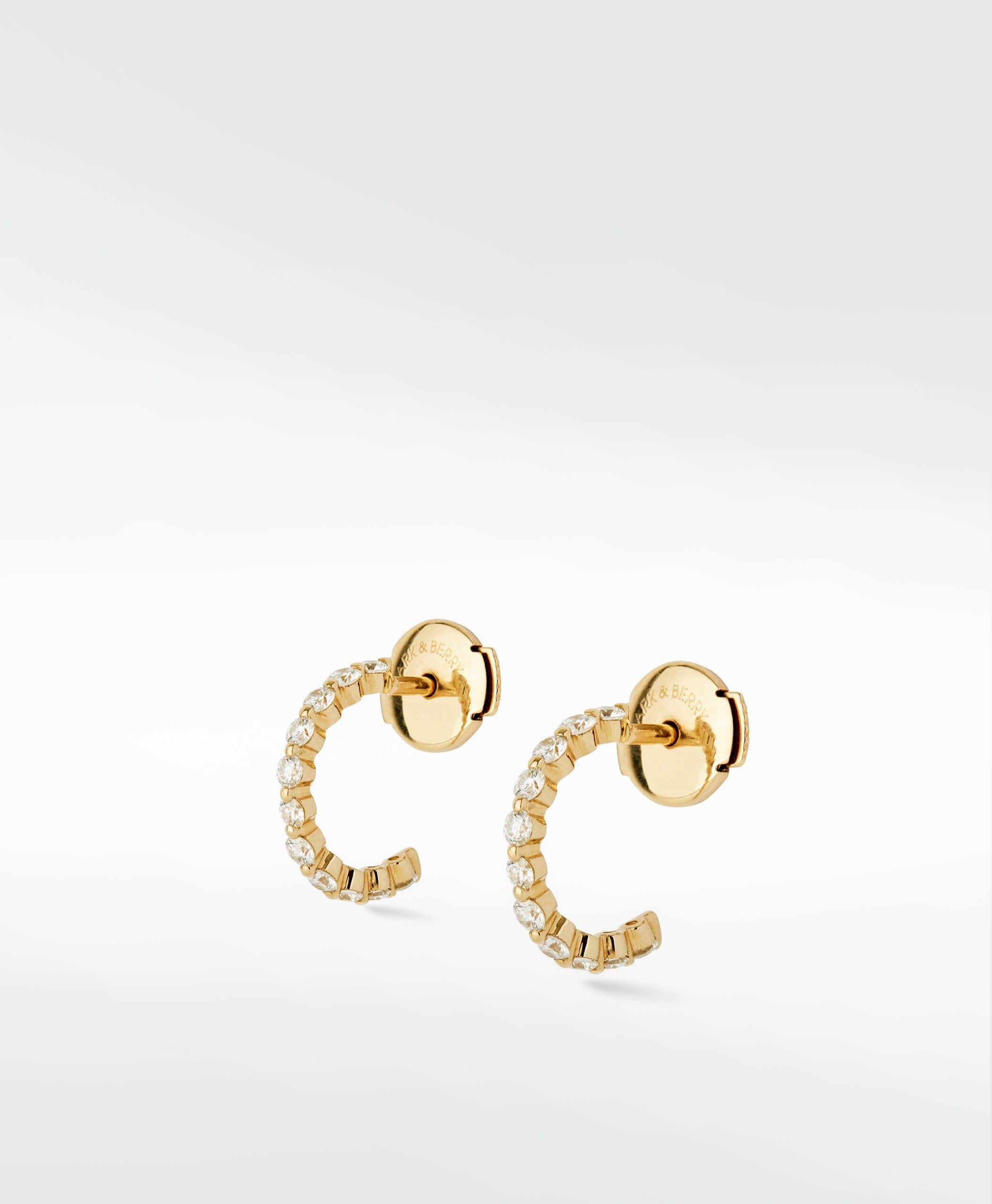 Diamond Hoop Earrings with cultured diamonds lab grown diamonds created diamonds lark and berry