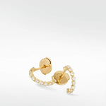 Diamond Hoop Earrings with cultured diamonds lab grown diamonds created diamonds lark and berry