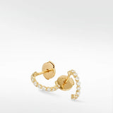 Diamond Hoop Earrings with cultured diamonds lab grown diamonds created diamonds lark and berry