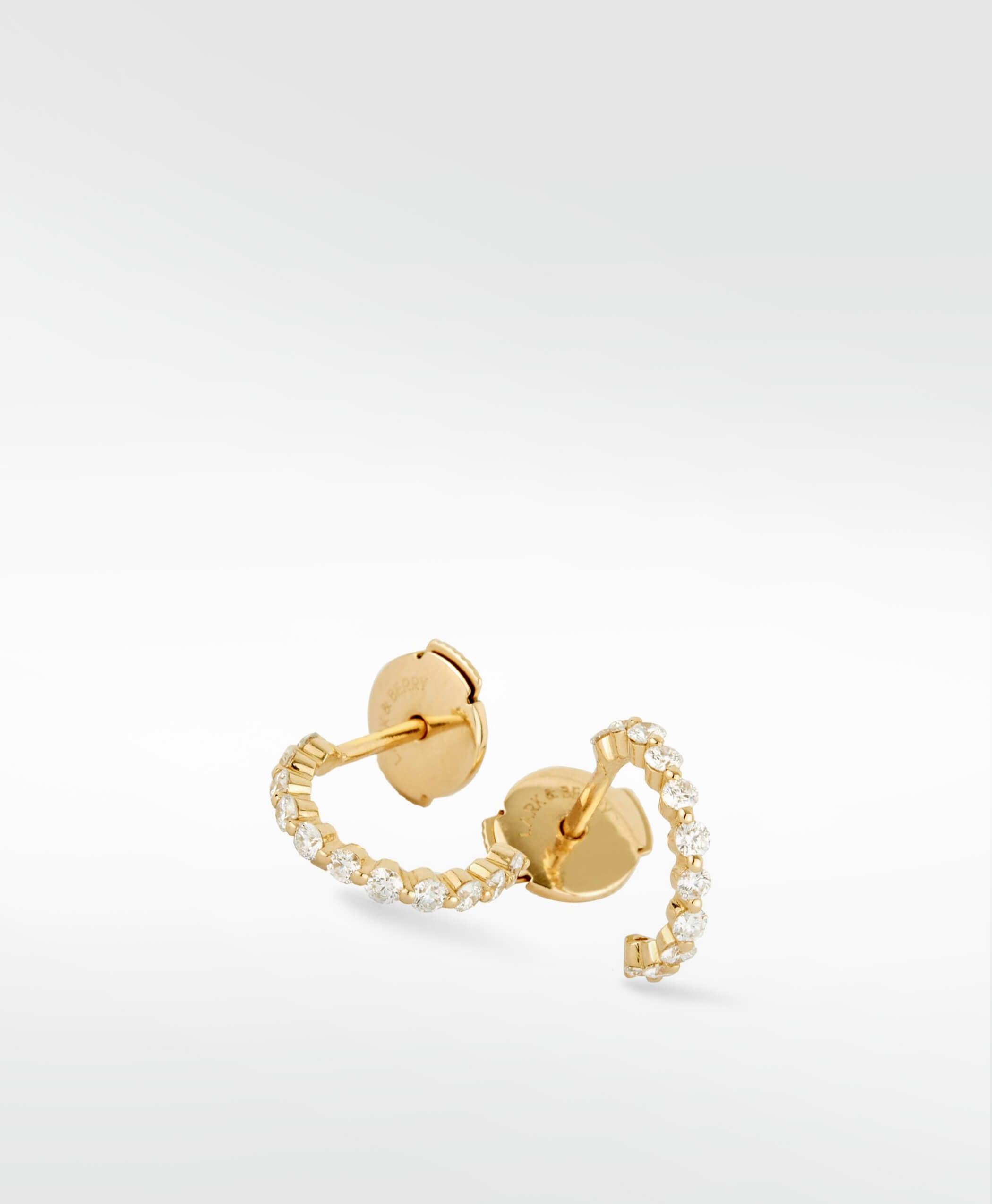 Diamond Hoop Earrings with cultured diamonds lab grown diamonds created diamonds lark and berry
