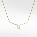 Modernist Diamond PavŽ Necklace in 14K Yellow Gold - Lark and Berry