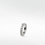 Modernist Diamond Pavé Medium Hoop