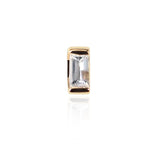 Omnis Baguette Sapphire Stud Earring