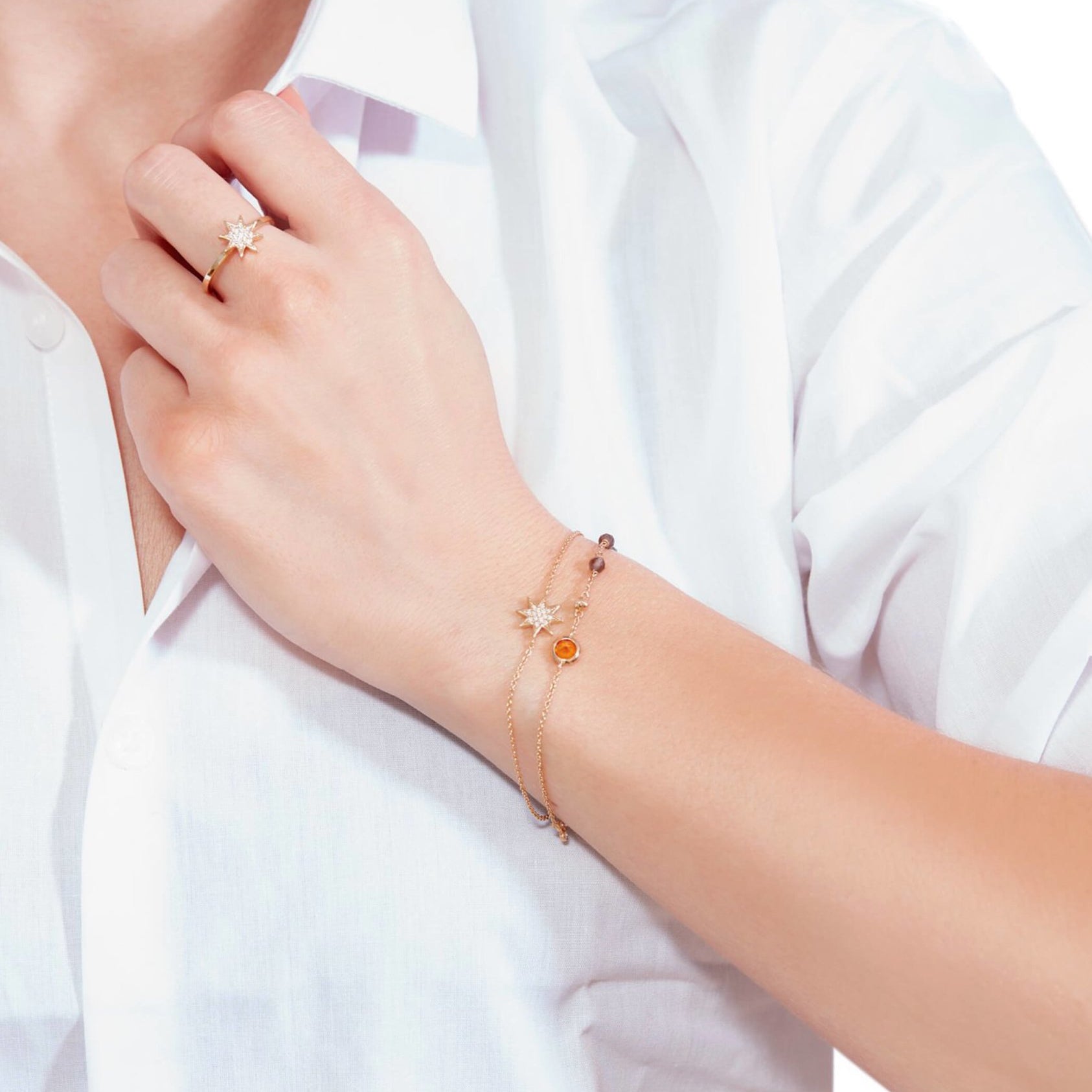 Star Diamond PavŽ Bracelet in 14K Gold - Lark and Berry