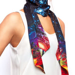 Starlight Passion Flower 100% Silk Skinny Scarf - Lark and Berry