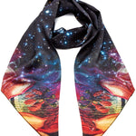 Starlight Passion Flower 100% Silk Skinny Scarf - Lark and Berry