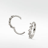 Veto Sapphire and Diamond Large Hoop