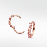 Veto Sapphire and Diamond Large Hoop