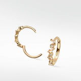 Veto Sapphire and Diamond Large Hoop